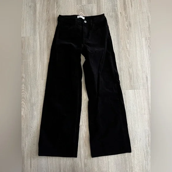 Everlane Women's Mid-Way Corduroy Cotton Pants Black - Size 26 - Picture 5 of 10